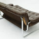 Chrome tubular framed two seater sofa