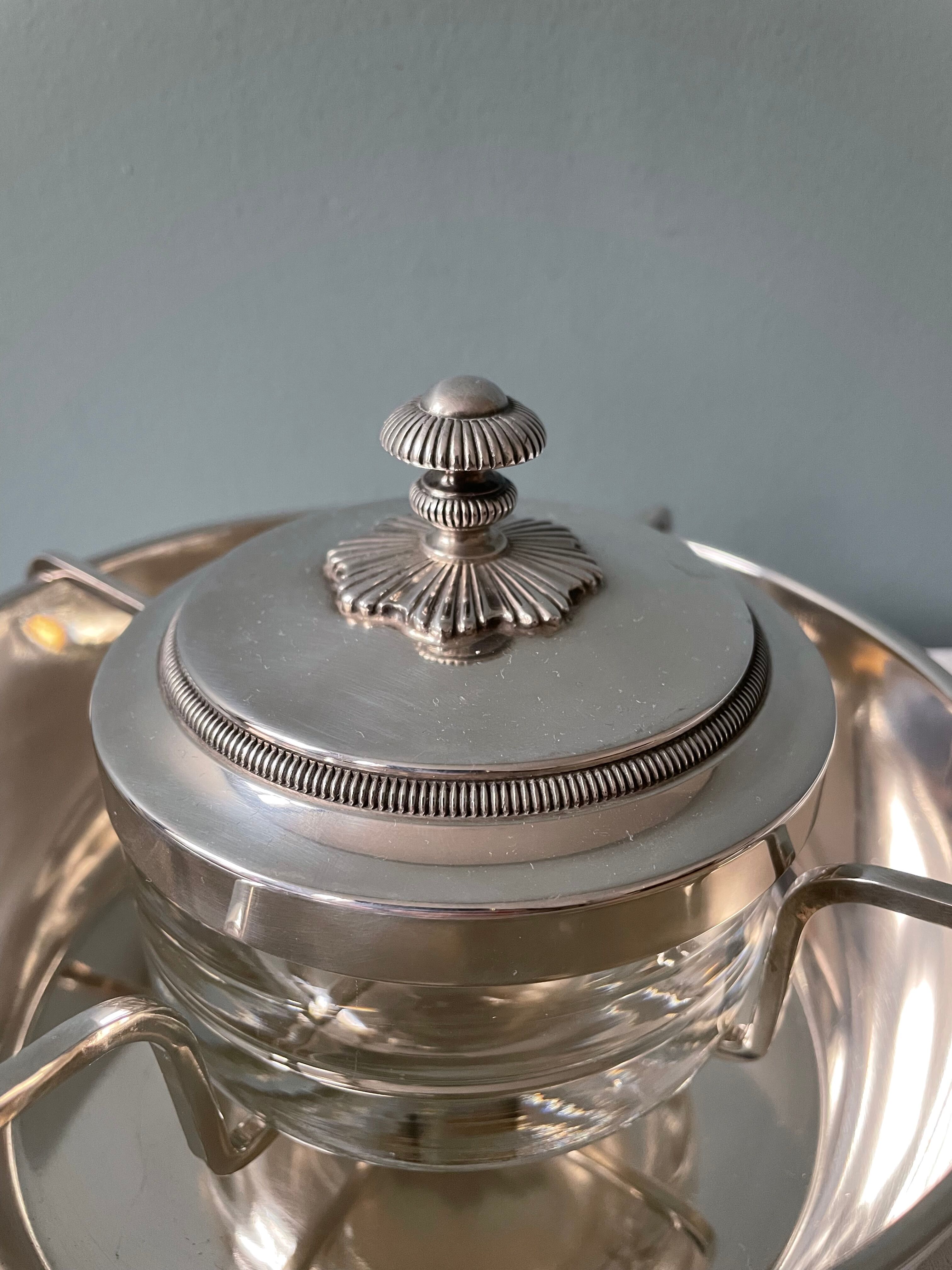 Service à caviar en métal argenté Christofle France