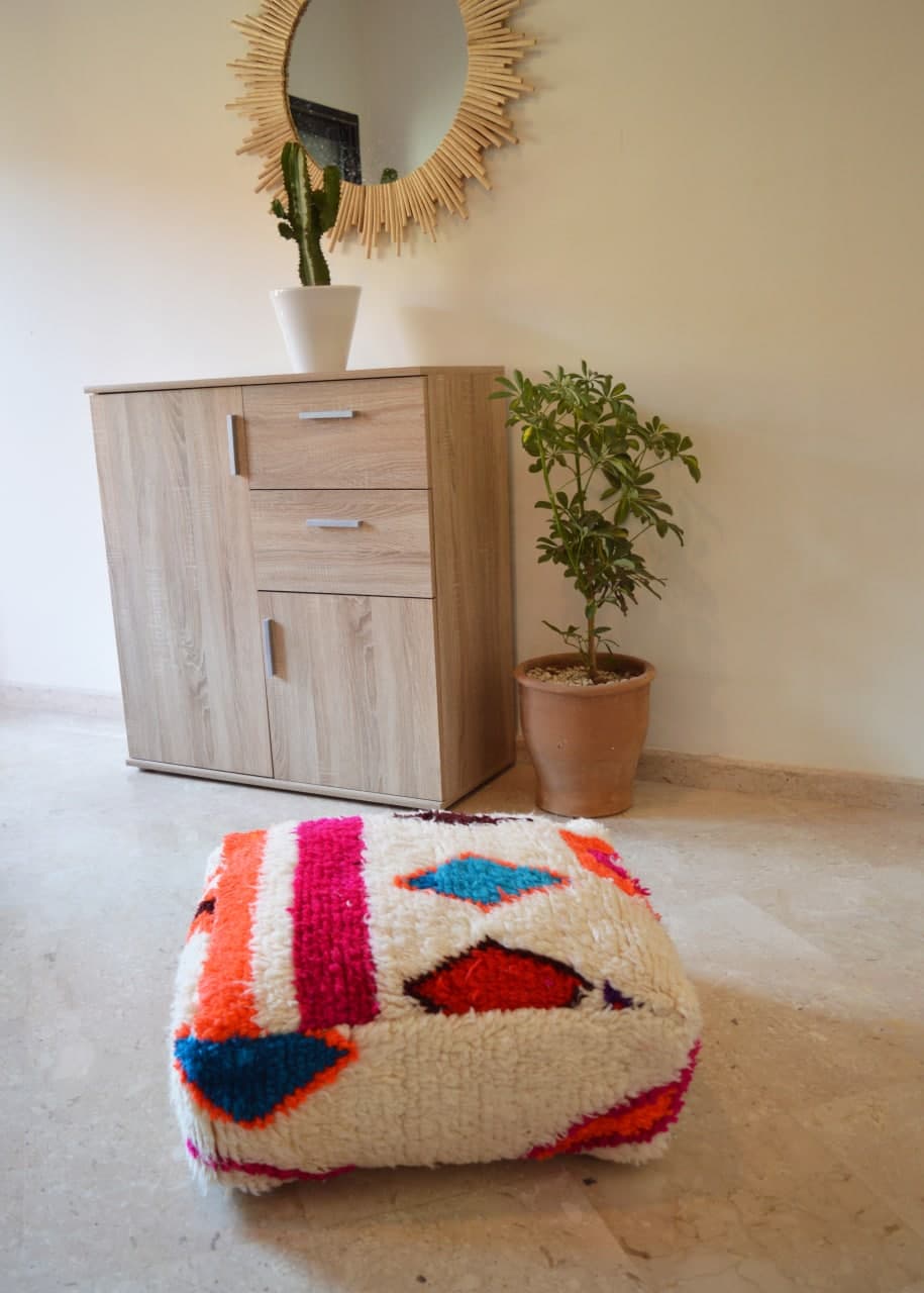 Pouf tapis marocain azilal