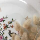 Plat rond en porcelaine oiseau de paradis