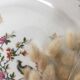 Plat rond en porcelaine oiseau de paradis