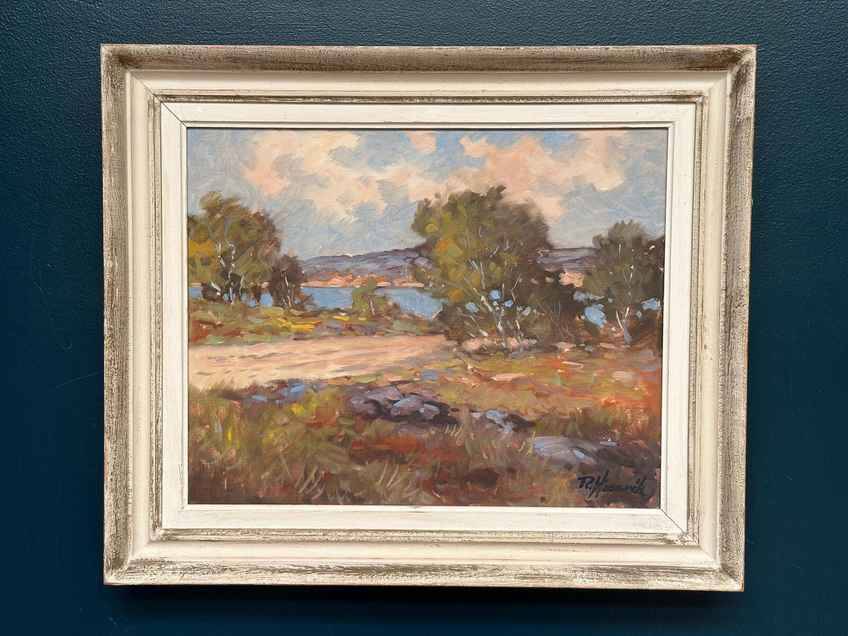Original Oil on Canvas – “Landskap” by R. Keswik – Signed – Vintage