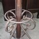 Tabouret d’atelier ancien bois et fer forgé – H 82 cm