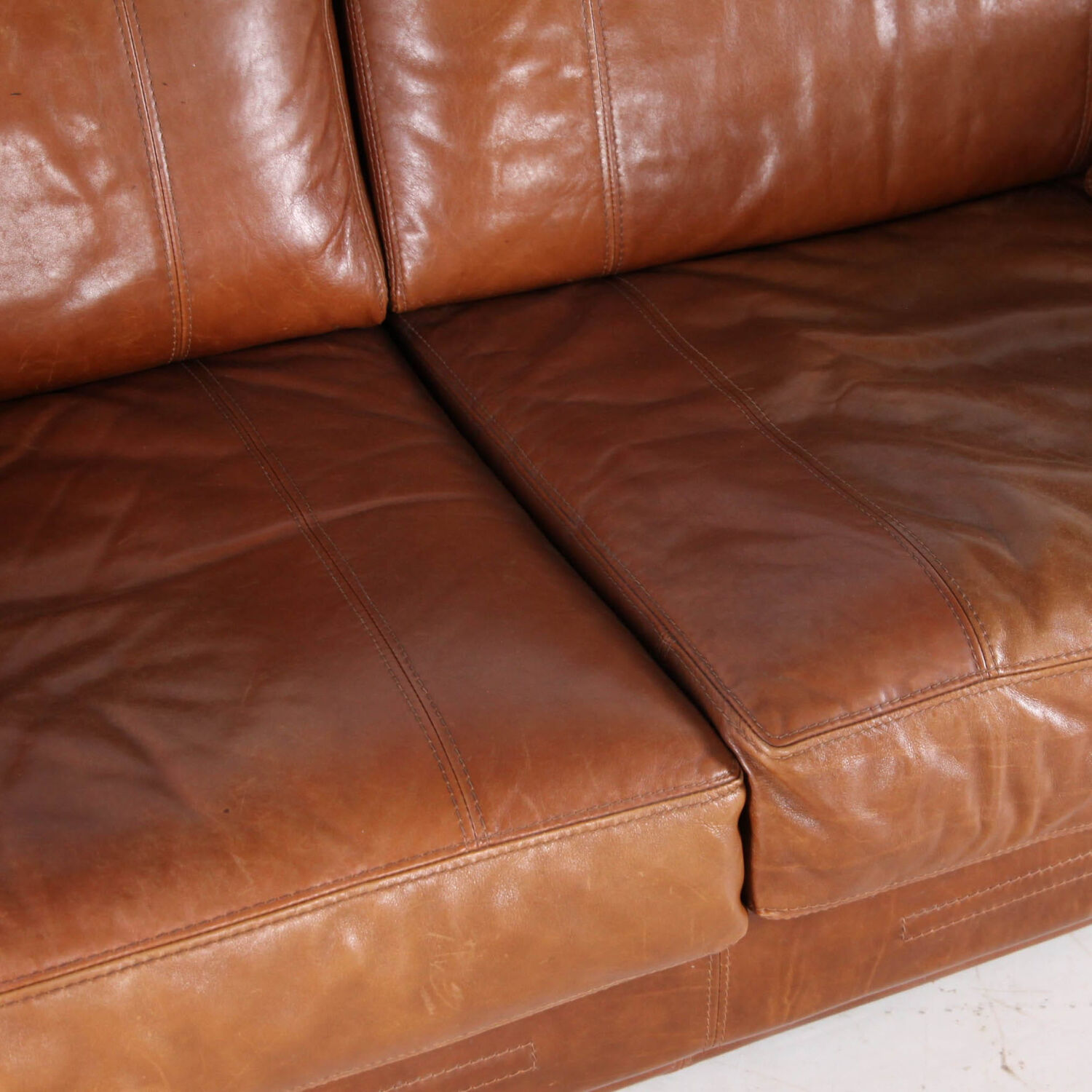 Large leather sofa Roche Bobois