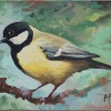 Oil painting on canvas board, size 13 x 18 cm.