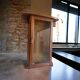 Vintage wall cabinet / mini showcase / wall cabinet: glass & wood