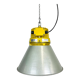 Yellow industrial explosion proof lamp with aluminium shade, 1990s