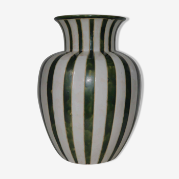 Vase potiche ancienne en céramique 40 cm années 50 signé « PH »
