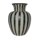 Vase old ceramic potiche 40 cm 50s signed "PH"