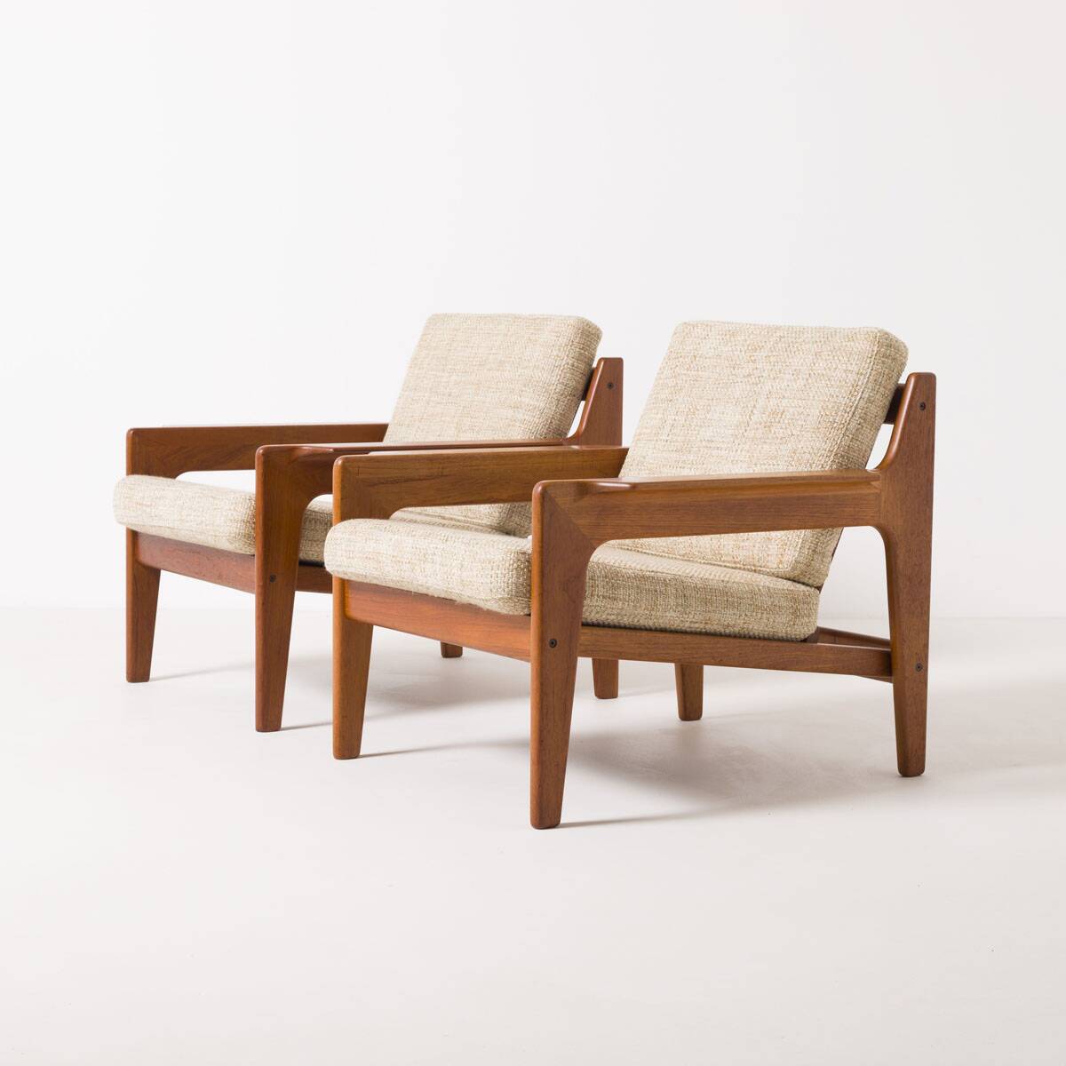 Set of 2 Teak Easy chairs by Arne Wahl Iversen for Komfort, Denmark, 1960s