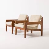 Set of 2 Teak Easy chairs by Arne Wahl Iversen for Komfort, Denmark, 1960s
