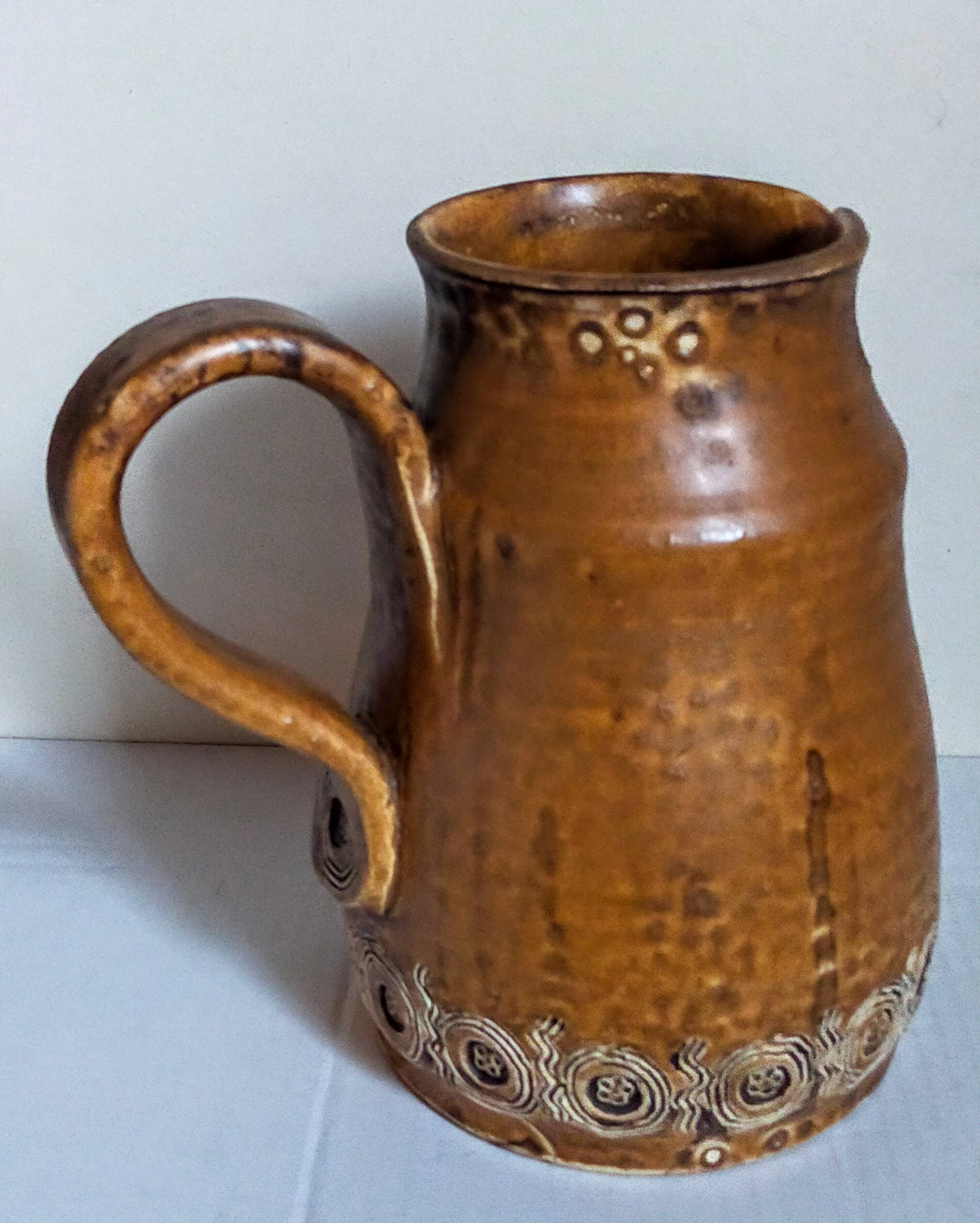 Ceramic potter's pitcher by F.CHEDEVILLE 20th century