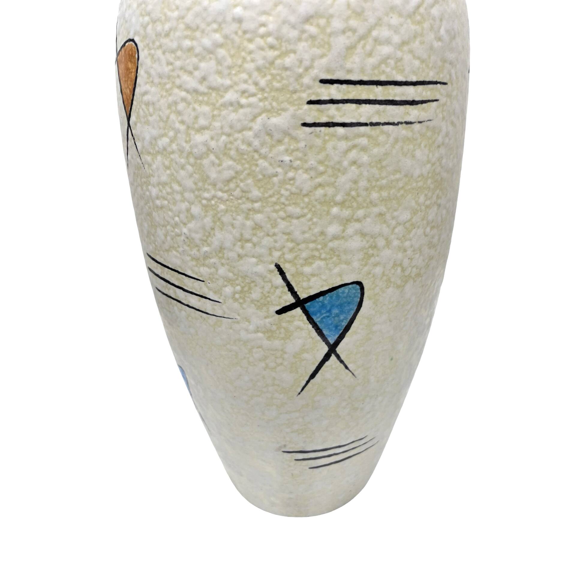 Bay Keramik West Germany Vintage Floor Vase 1960s Abstract New Look