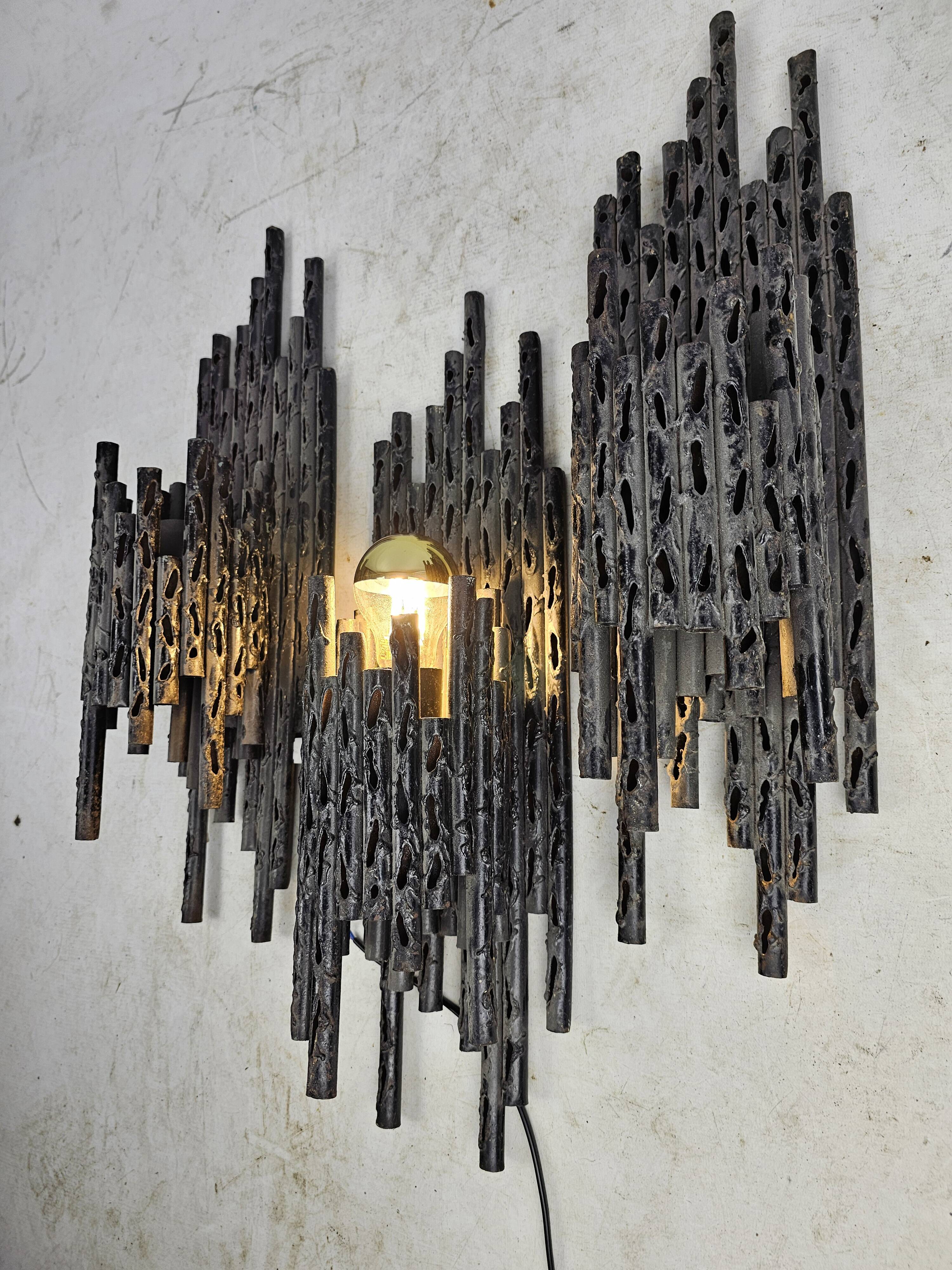 3 appliques Fantoni design italien brutaliste