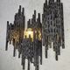 3 appliques Fantoni design italien brutaliste