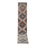 Vintage turkish rug from oushak, hand-woven 90x492 cm