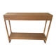 Wood and woven wicker console