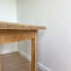 Old farmhouse table in solid oak with a drawer.