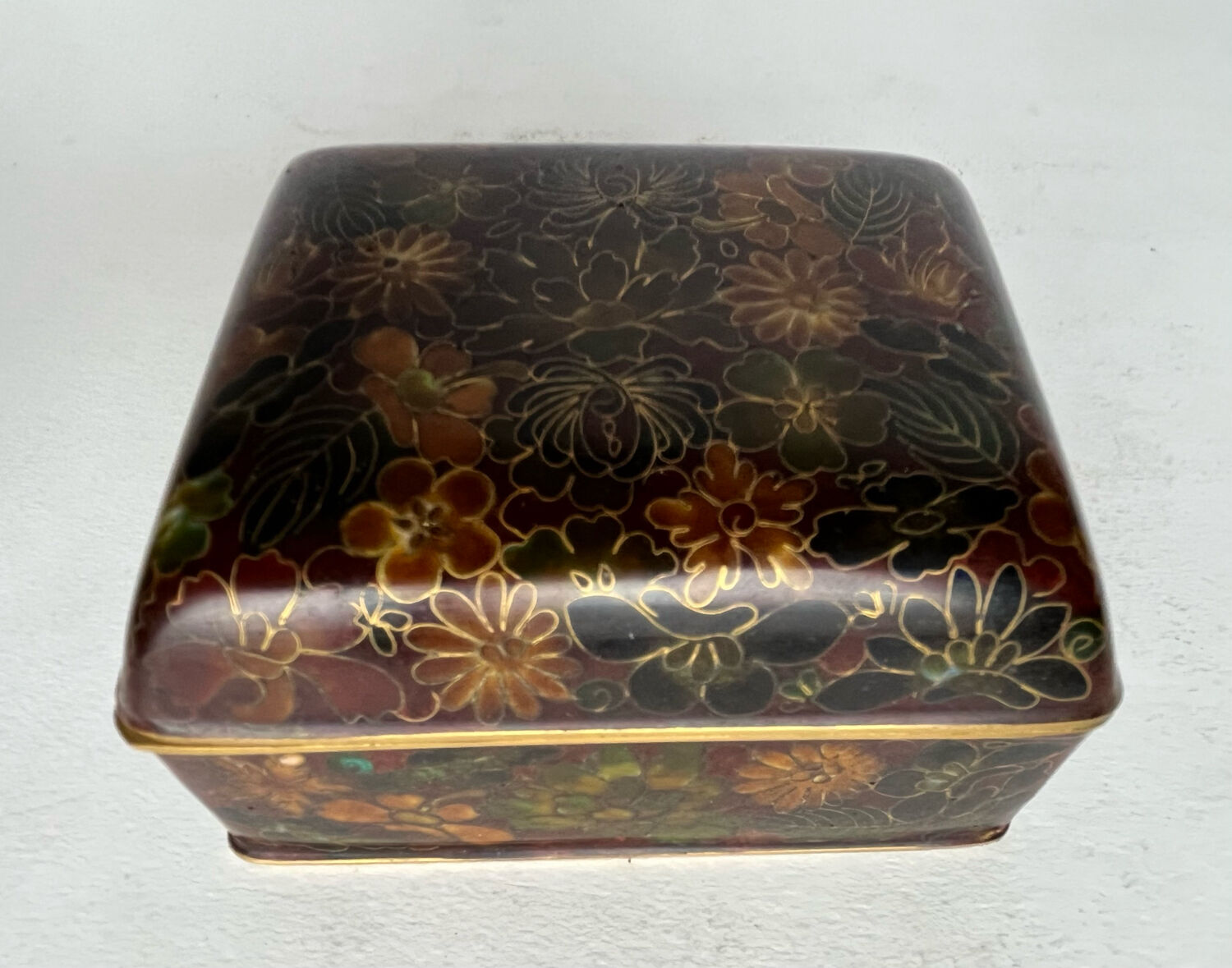 Cloisonned enamel box