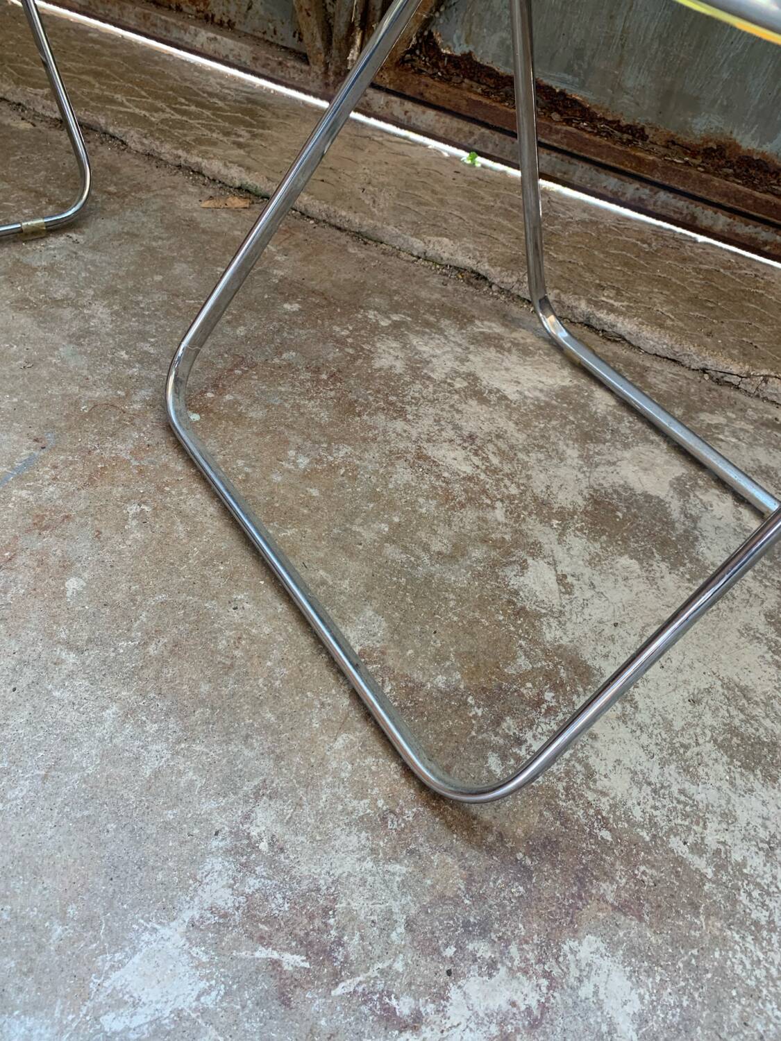 Paire Chaises Plia Jaune Giancarlo Piretti Castelli Vintage