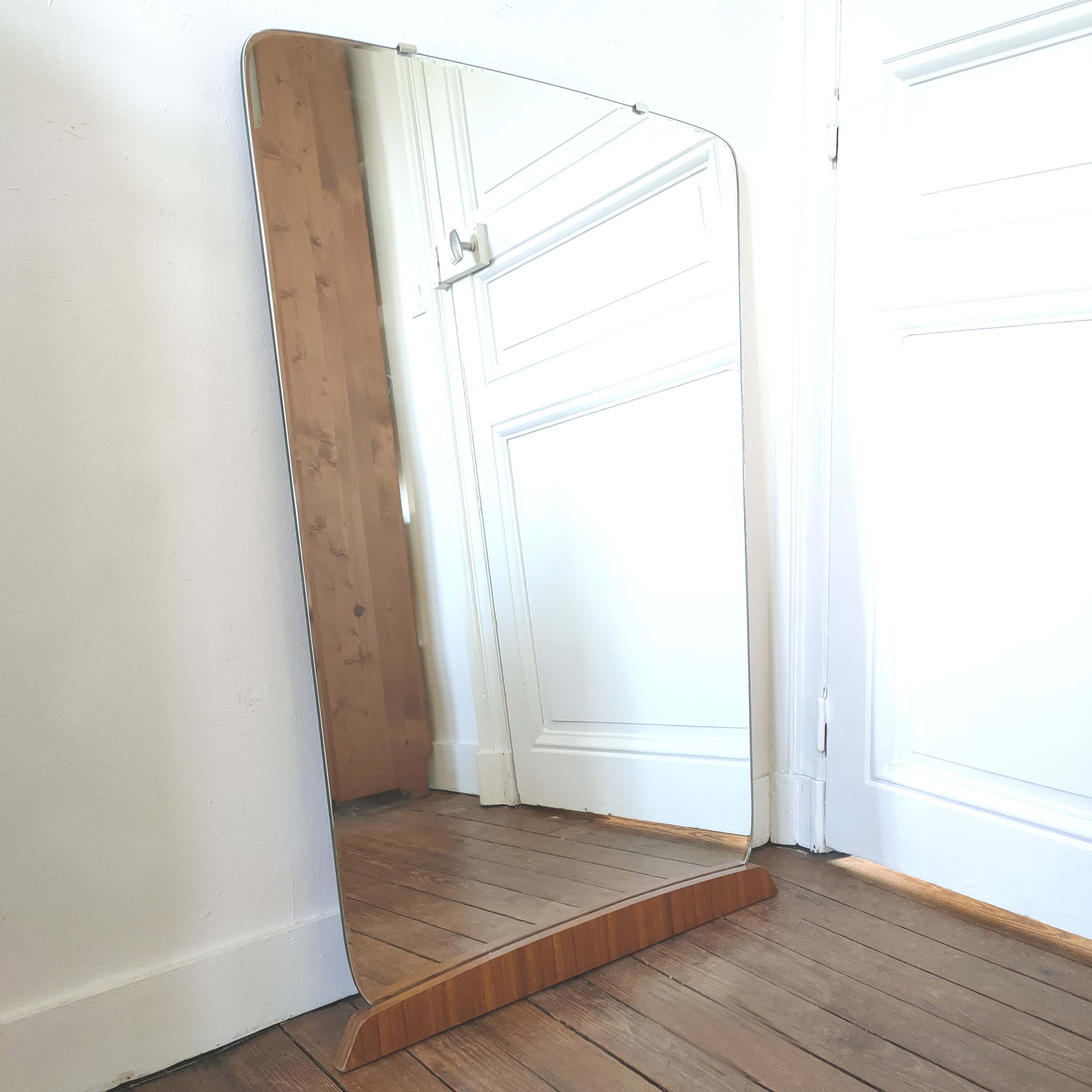 Large Scandinavian bevelled mirror 105cm