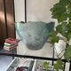 Vase artisanal céramique Raku Turchese