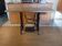 Table console vintage — Piètement en fonte & plateau en bois clair