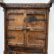 Old Indian carved wooden window
