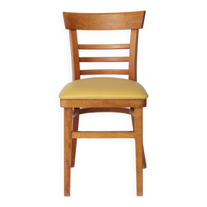 Chaise vintage en hêtre - jaune