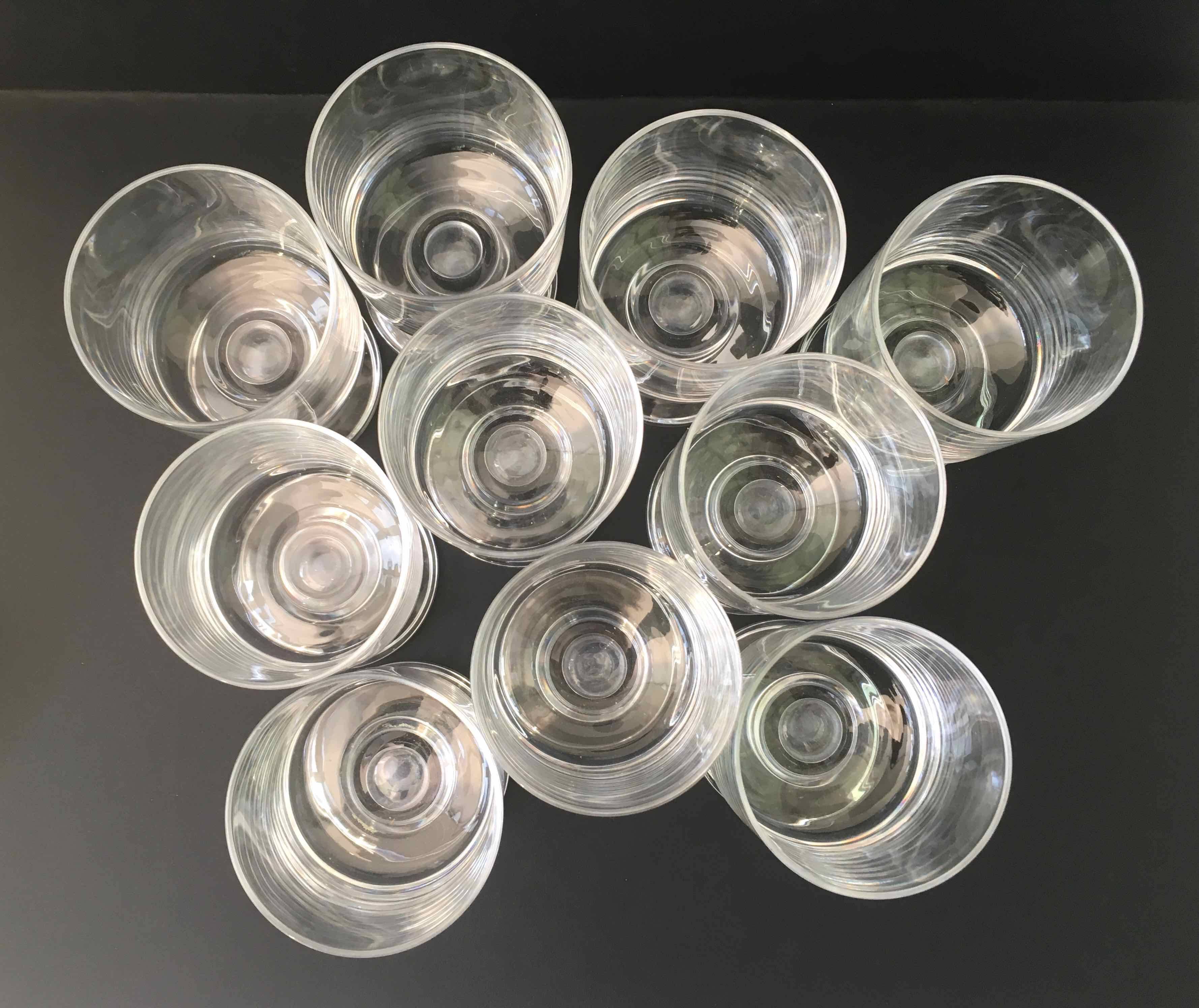 10 crystal wine glasses