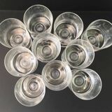 10 verres à vin en cristal