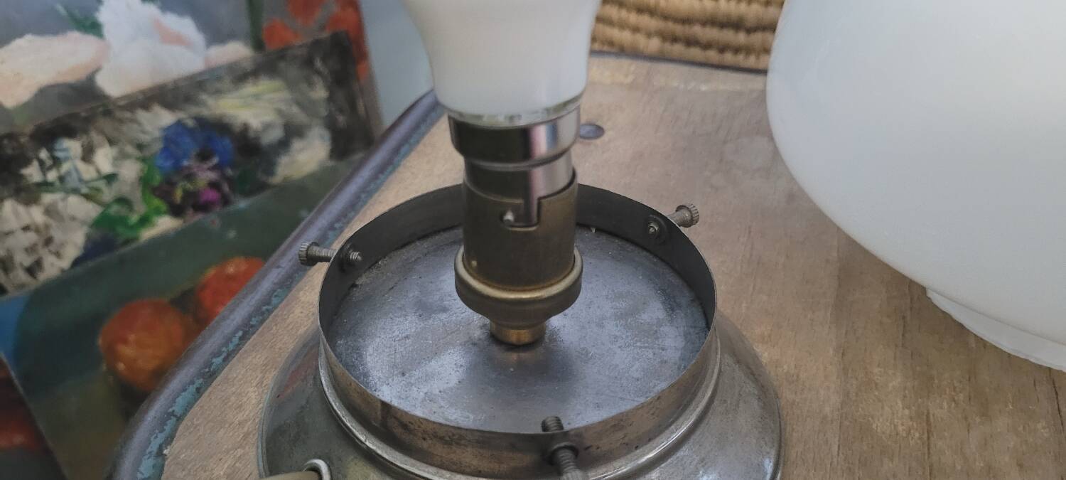 50s opaline table lamp