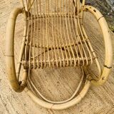 Pair of rattan rocking chairs by Rohe Noordwolde