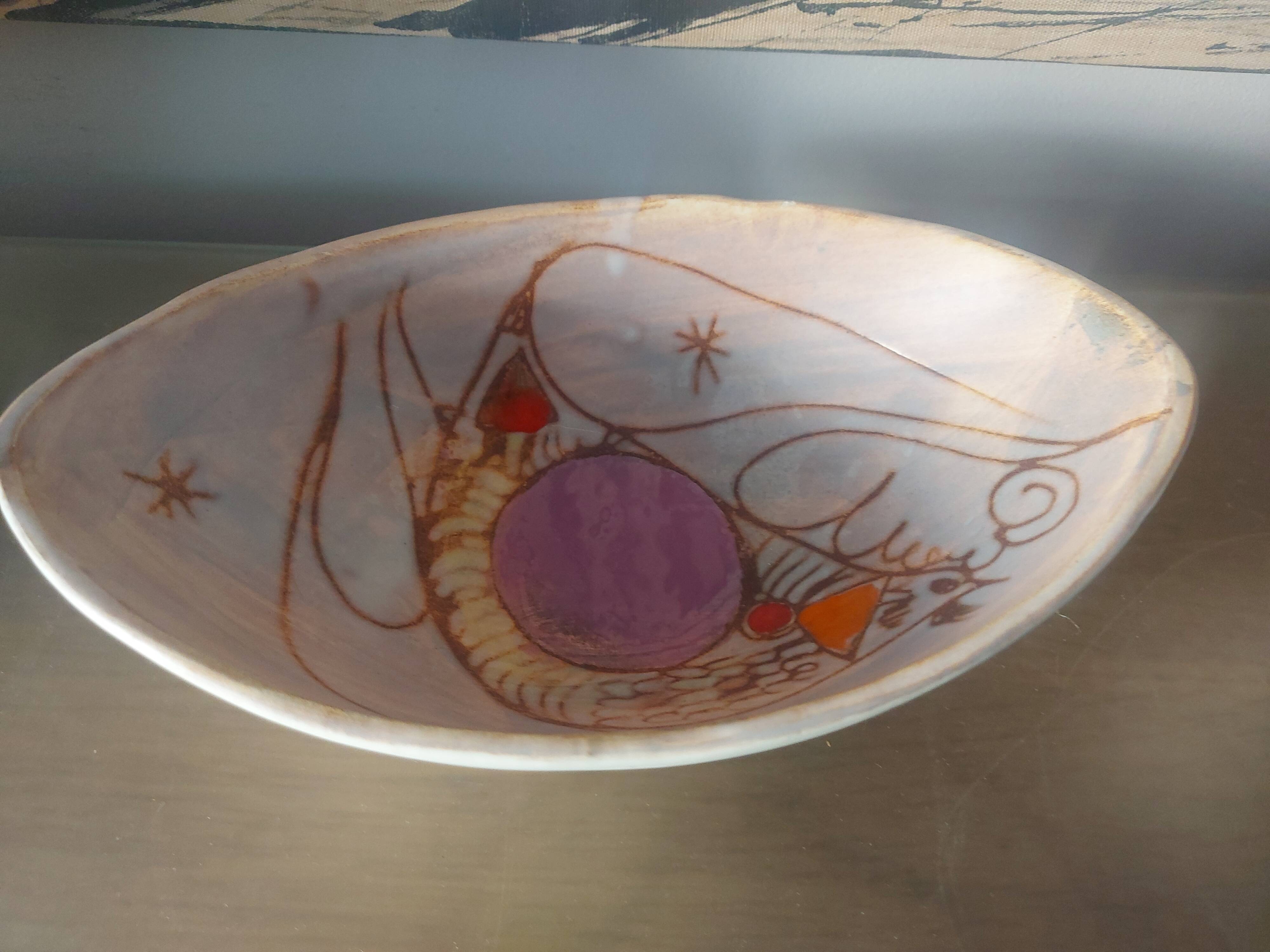 3 dishes, ceramic ramekins the Parisian bird décor