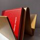 Vintage curved plywood magazine rack, W shape, Alvar Aalto style.