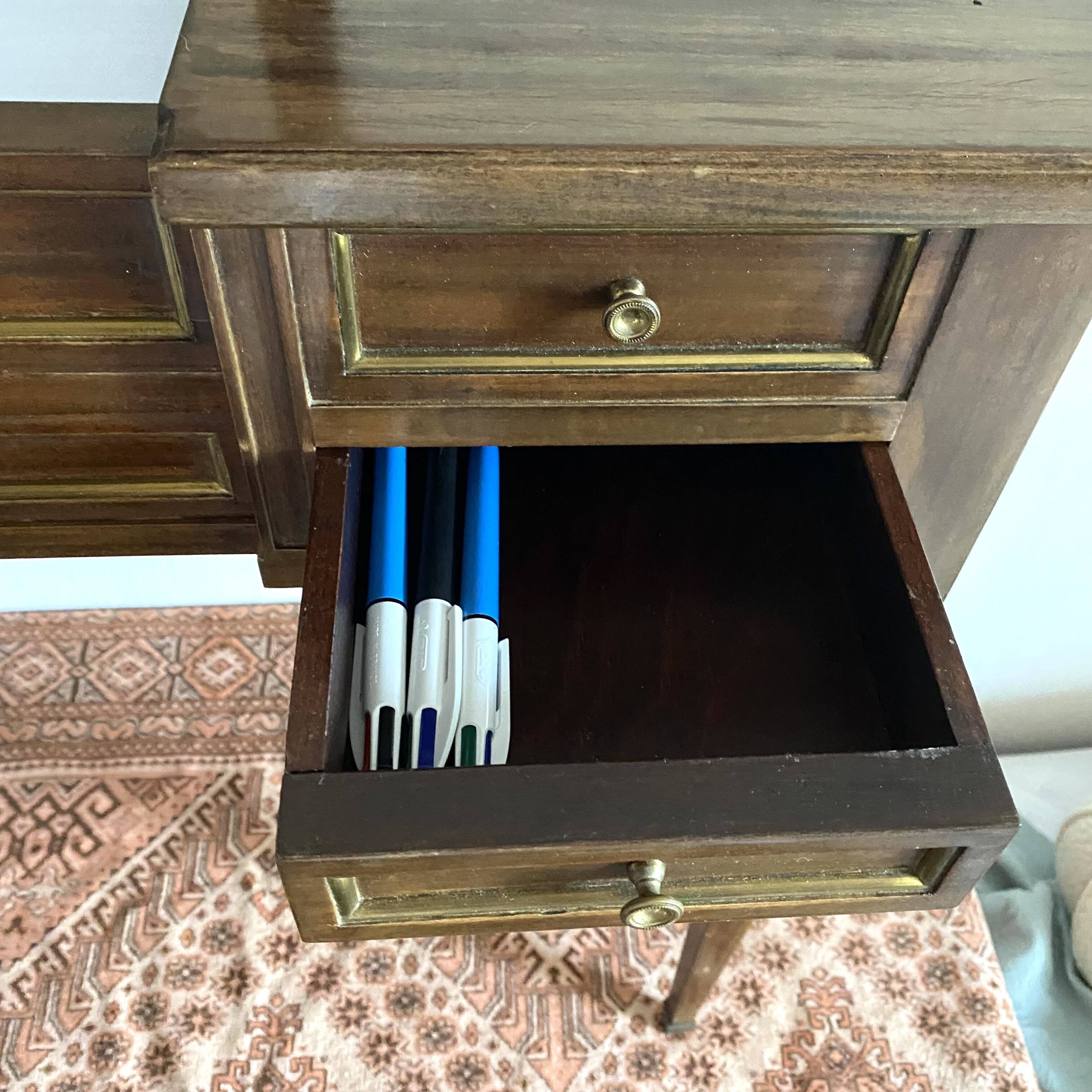 Dressing table, Louis XVI style mahogany side desk