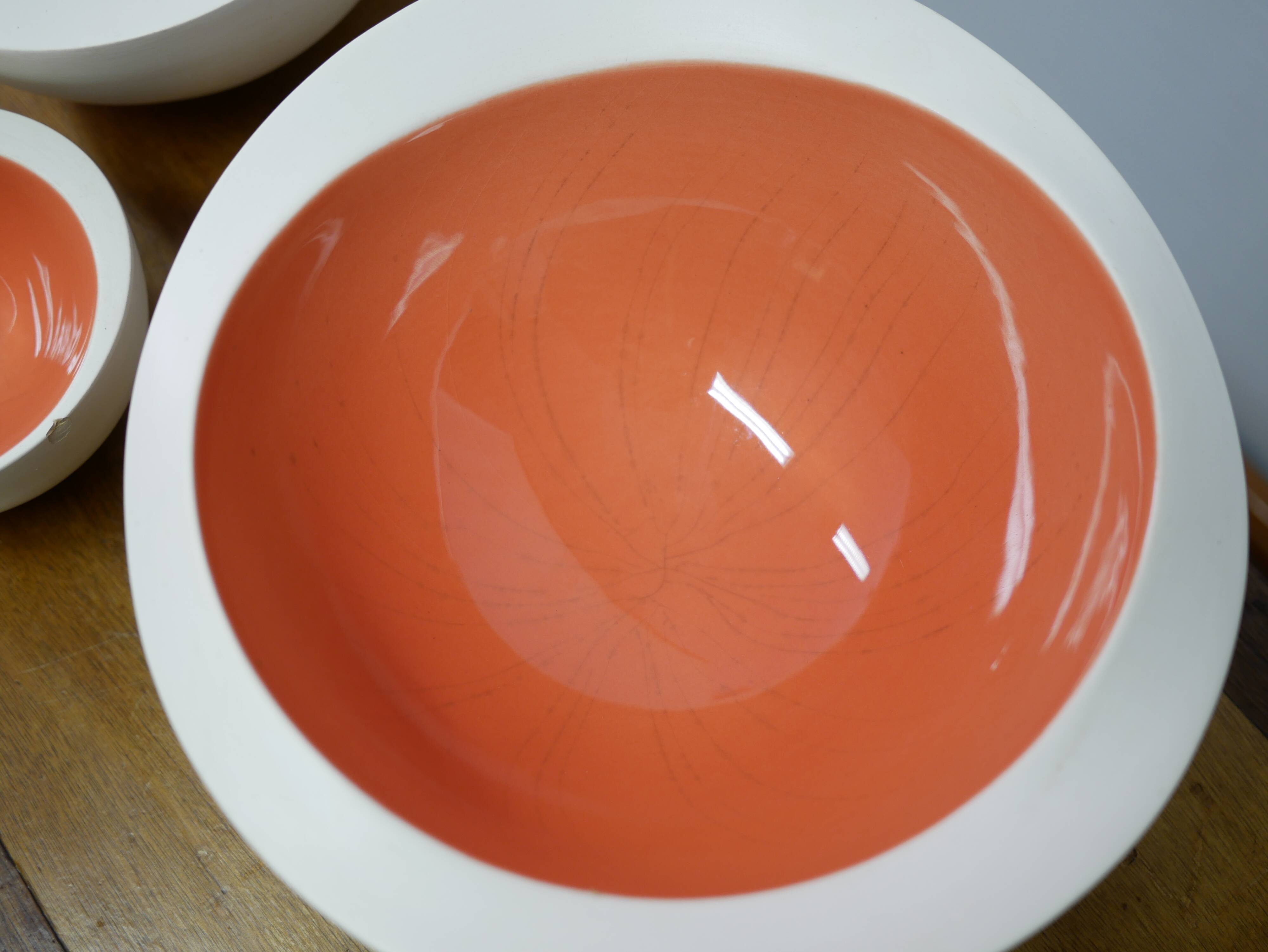 Set of 3 ceramic bowls by Olav Slingerland, Netherlands