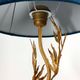 Sculptural lamp in gilded brass and geodes, 1970s