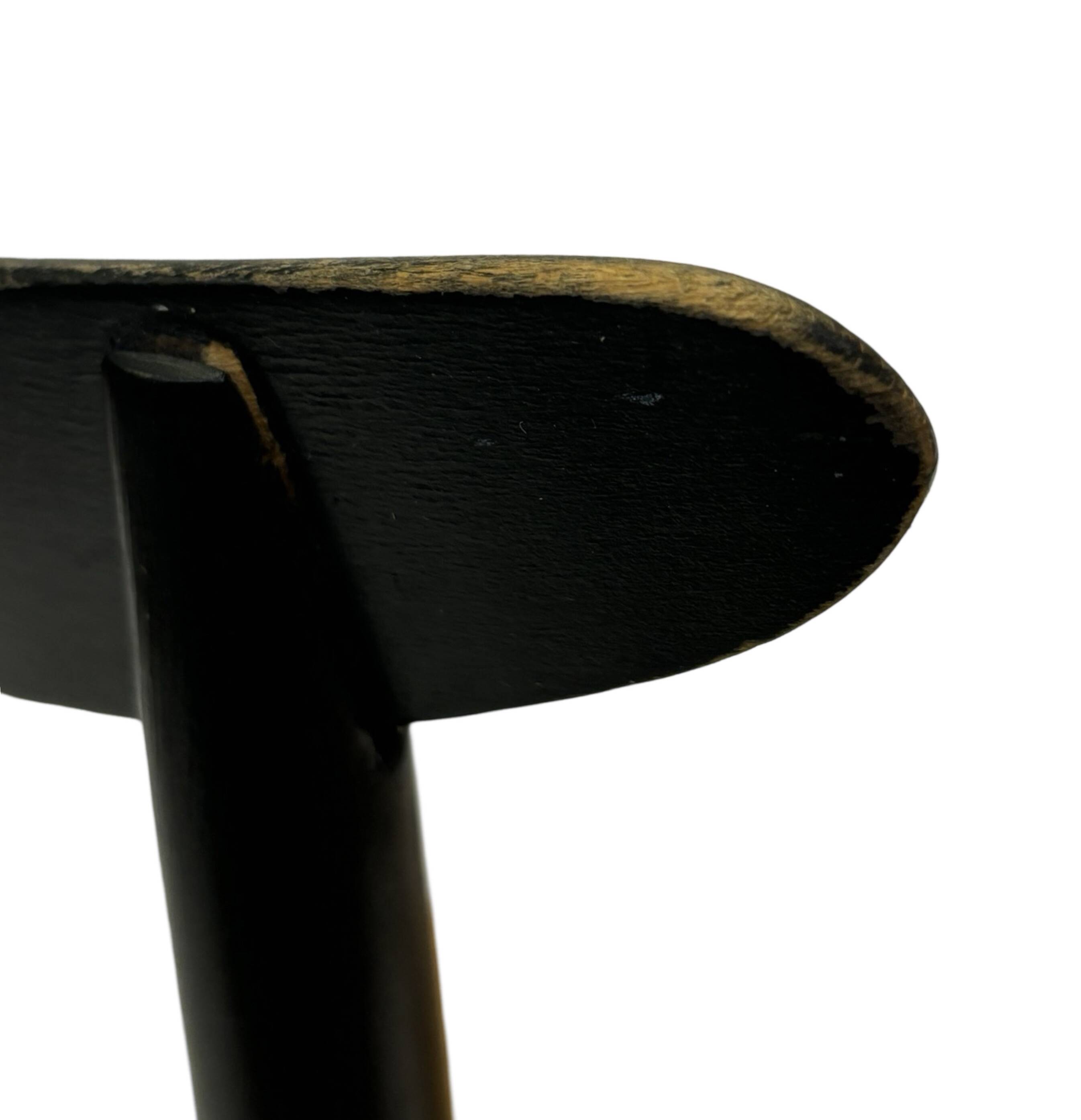 Vintage Italian rush seated chair, 1950s design minimalist