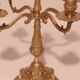 Pair of 5-burner bronze candlesticks