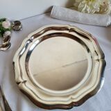 Plat de Service Rond en métal argenté Quist Alpacca