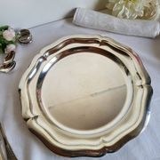 Plat de Service Rond en métal argenté Quist Alpacca