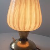 Retro brass table lamp and glass globe