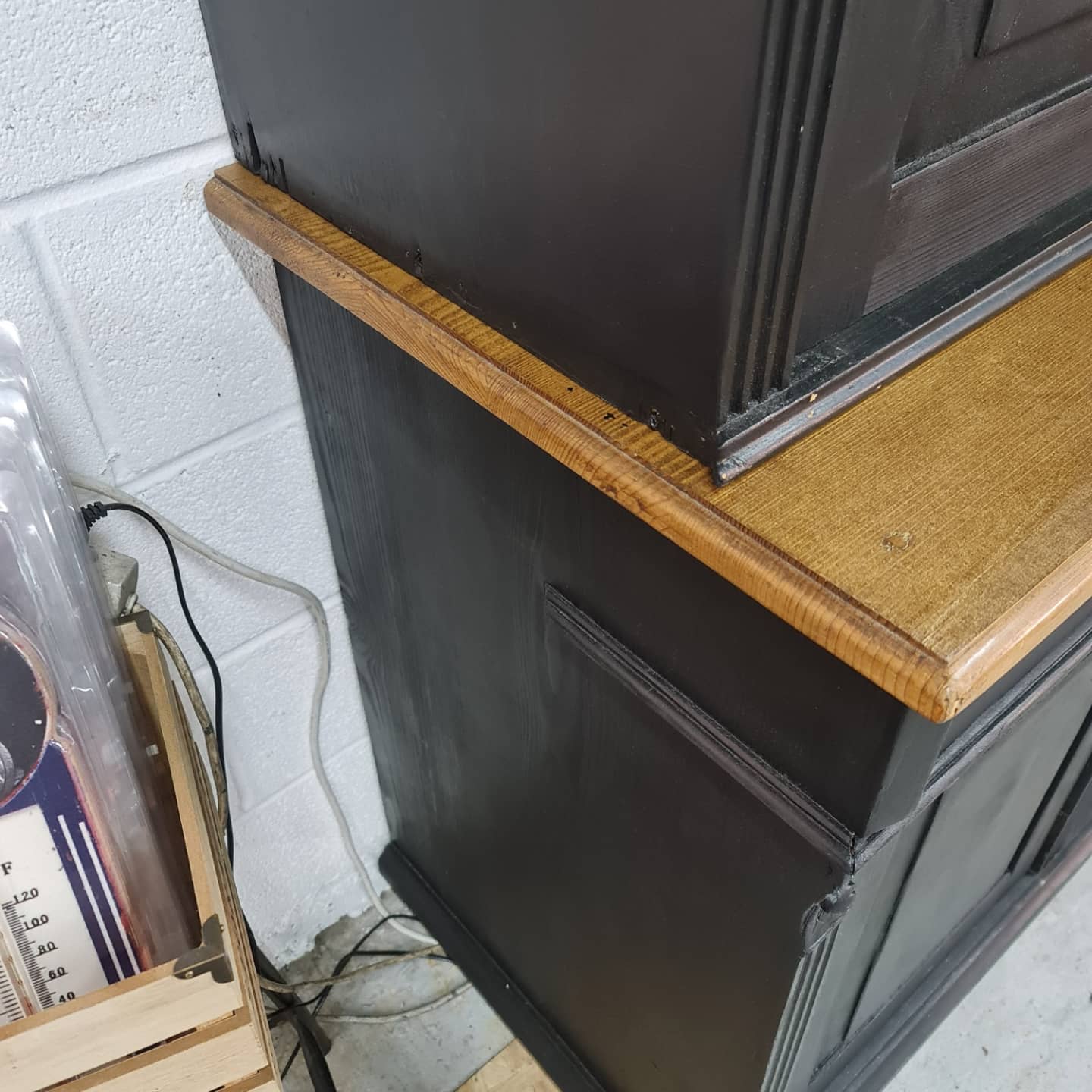 Large cabinet cabinet patina black buffet bookcase drawers