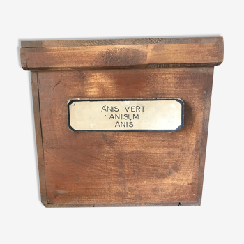 Old box for medicinal herbs