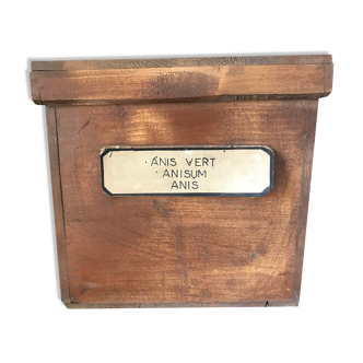 Old box for medicinal herbs