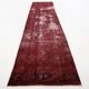 3x11 Shade Of Wine Red Handmade Turkish Vintage Runner Rug