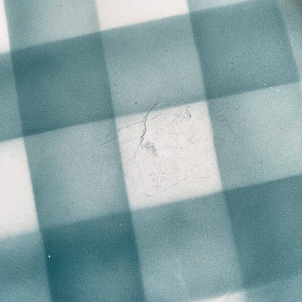 Assiettes  à dessert vichy et plat , années 50-60