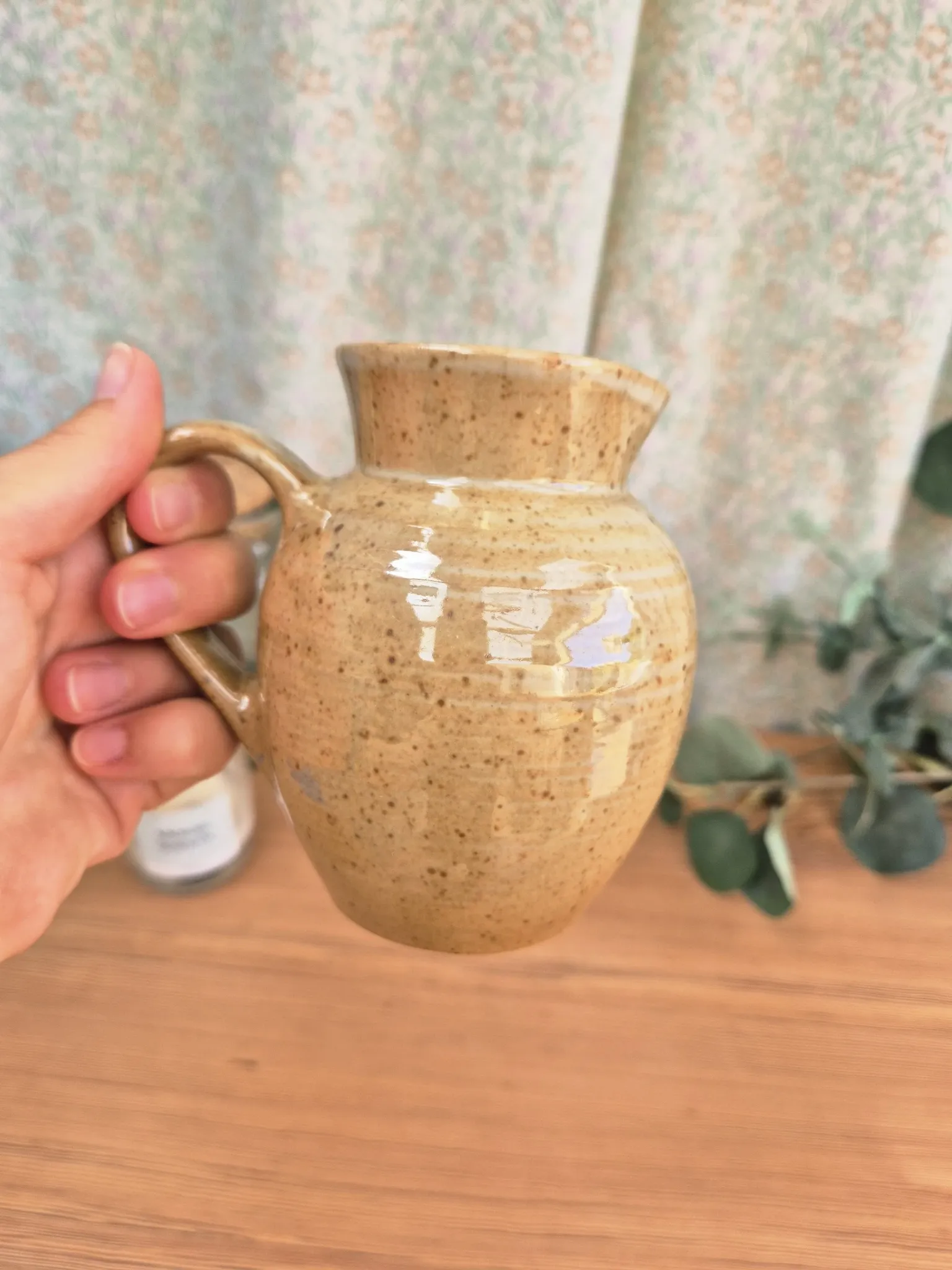 Pot vase carafe pichet vintage grès