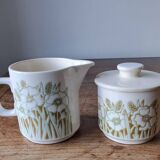 Pot à lait et confiturier Hornsea Fleur. 1970. England